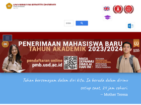 'usd.ac.id' screenshot