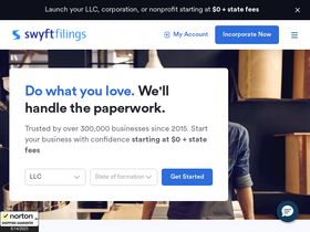 'swyftfilings.com' screenshot