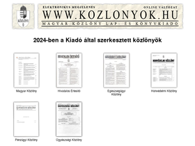 'kozlonyok.hu' screenshot