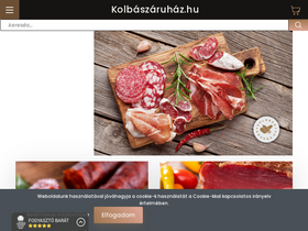 'kolbaszaruhaz.hu' screenshot