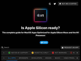 'isapplesiliconready.com' screenshot