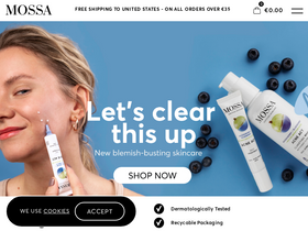 mossacosmetics.com homepage screenshot