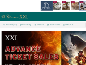 '21cineplex.com' screenshot