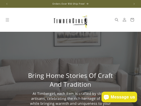 Timbergirl homepage screenshot