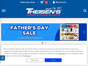 'theisens.com' screenshot
