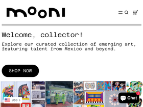 Mooni homepage screenshot