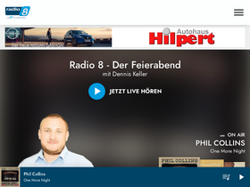 'radio8.de' screenshot