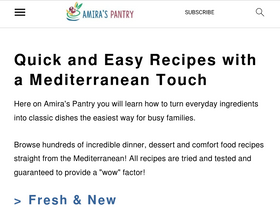 'amiraspantry.com' screenshot