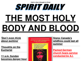 'spiritdaily.org' screenshot