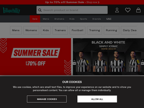 'lillywhites.com' screenshot