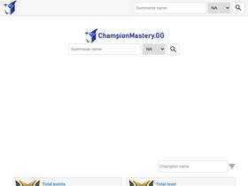'championmastery.gg' screenshot
