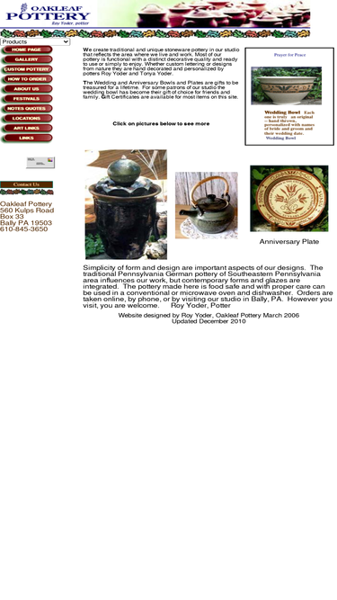 oakleafpottery.com