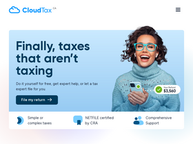 'cloudtax.ca' screenshot