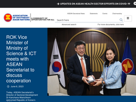 'asean.org' screenshot