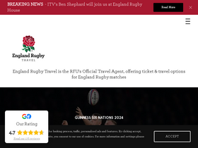 'englandrugbytravel.com' screenshot