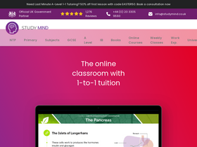 'studymind.co.uk' screenshot