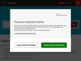 'e-krediidiinfo.ee' screenshot