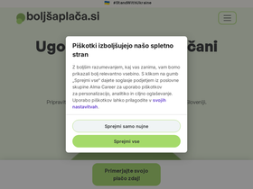 'boljsaplaca.si' screenshot