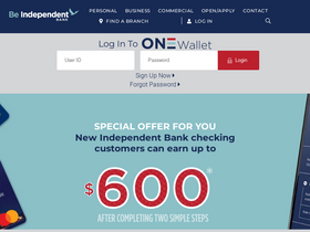 'independentbank.com' screenshot