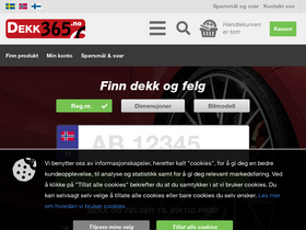 'dekk365.no' screenshot
