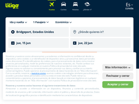 'liligo.es' screenshot