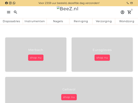 Beez homepage screenshot