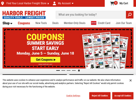 'harborfreight.com' screenshot