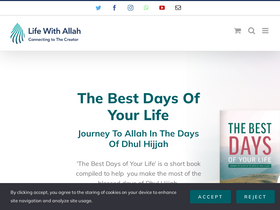 'lifewithallah.com' screenshot