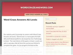 'wordcrazeanswers.com' screenshot
