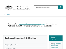 'auskey.abr.gov.au' screenshot