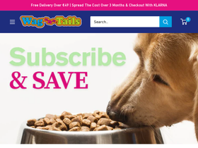 Wag n Tails Pet Shop website screenshot