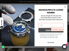 'gnomonwatches.com' screenshot