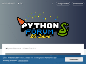 'python-forum.de' screenshot