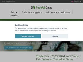 'tradefairdates.com' screenshot