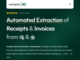 Receiptor.ai - Streamline receipt management with AI: Extract, categorize, analyze expenses effortlessly.