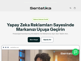 sentetika.store homepage screenshot