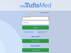 'mytuftsmed.org' screenshot