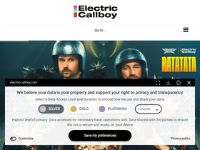 'electriccallboy.com' screenshot
