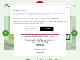 'tanqueray.com' screenshot