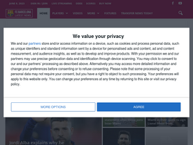 'fcbarcelonalatestnews.com' screenshot