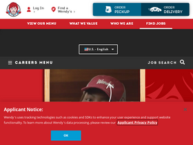 'wendys-careers.com' screenshot
