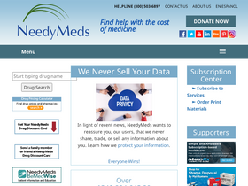 'needymeds.org' screenshot
