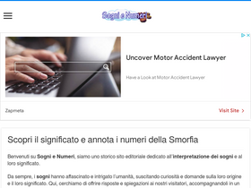 'sognienumeri.it' screenshot