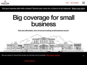 'hiscox.com' screenshot