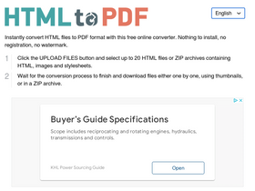 'html2pdf.com' screenshot