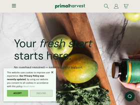 Primalharvest homepage screenshot