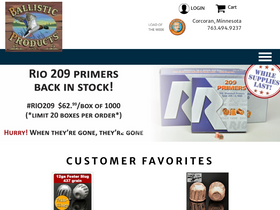 'ballisticproducts.com' screenshot