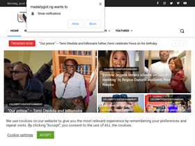 'madailygist.ng' screenshot