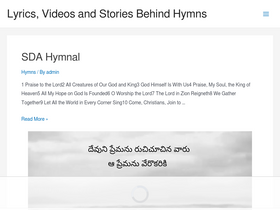 'christianmusicandhymns.com' screenshot