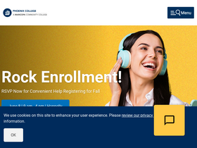 'phoenixcollege.edu' screenshot